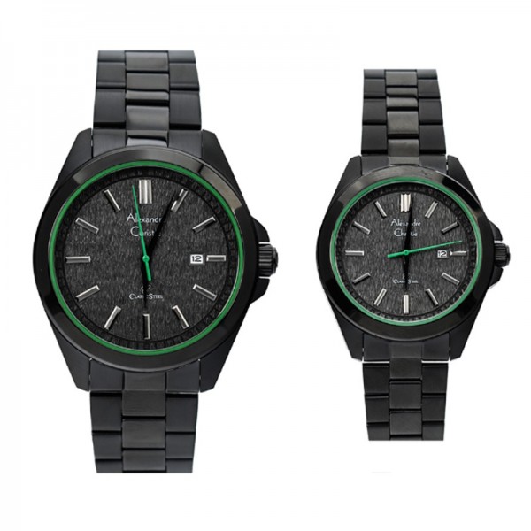 Alexandre Christie AC 8644 Black Green Couple